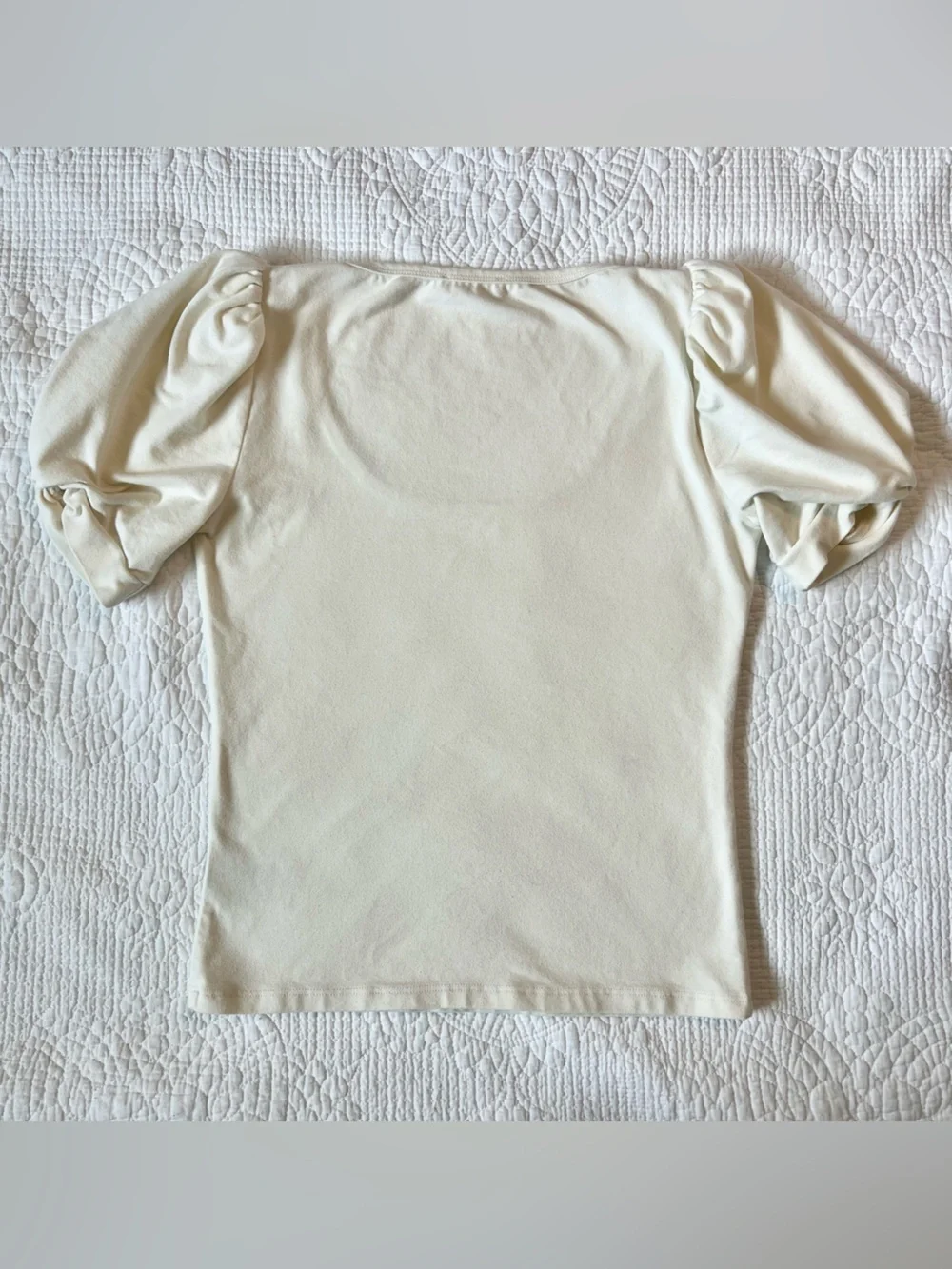 Reformation Frances T-Shirt Organic Cotton Puff Sleeve Top